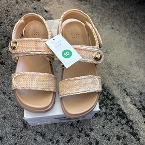 A New Day  Sandals - Cream and Tan size 10 new